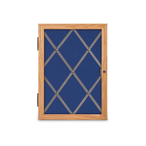 Sliding Door 8" Wood Framed Display Case, UVDC1650-OAK-AMETHY